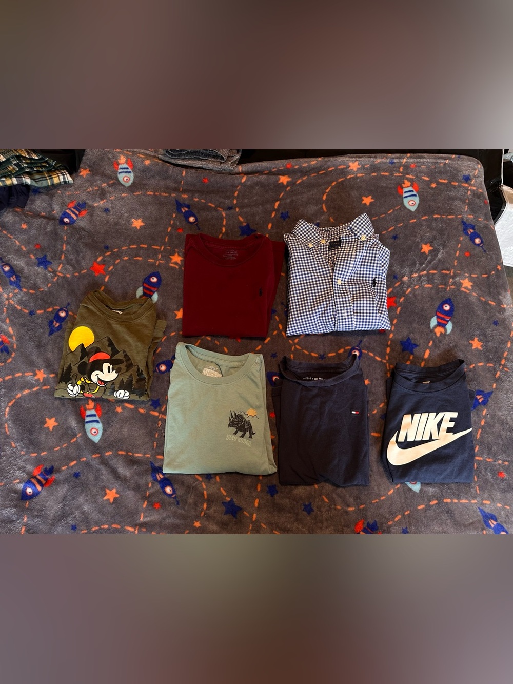 Toddler Boys 5T 6T Lot 6pc Ralph Lauren Nike Tommy Hilfiger Disney Cat and Jack